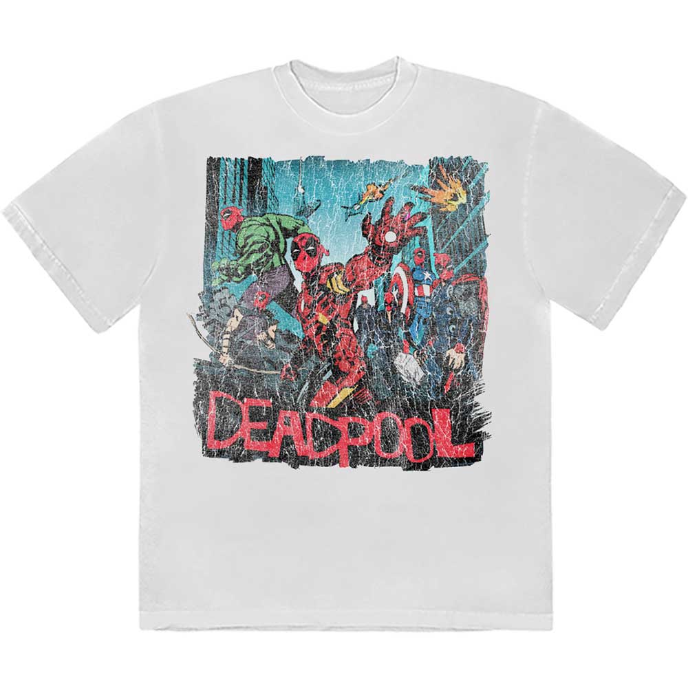 MARVEL COMICS DEADPOOL HERO SCENE VINTAGE T-SHIRT