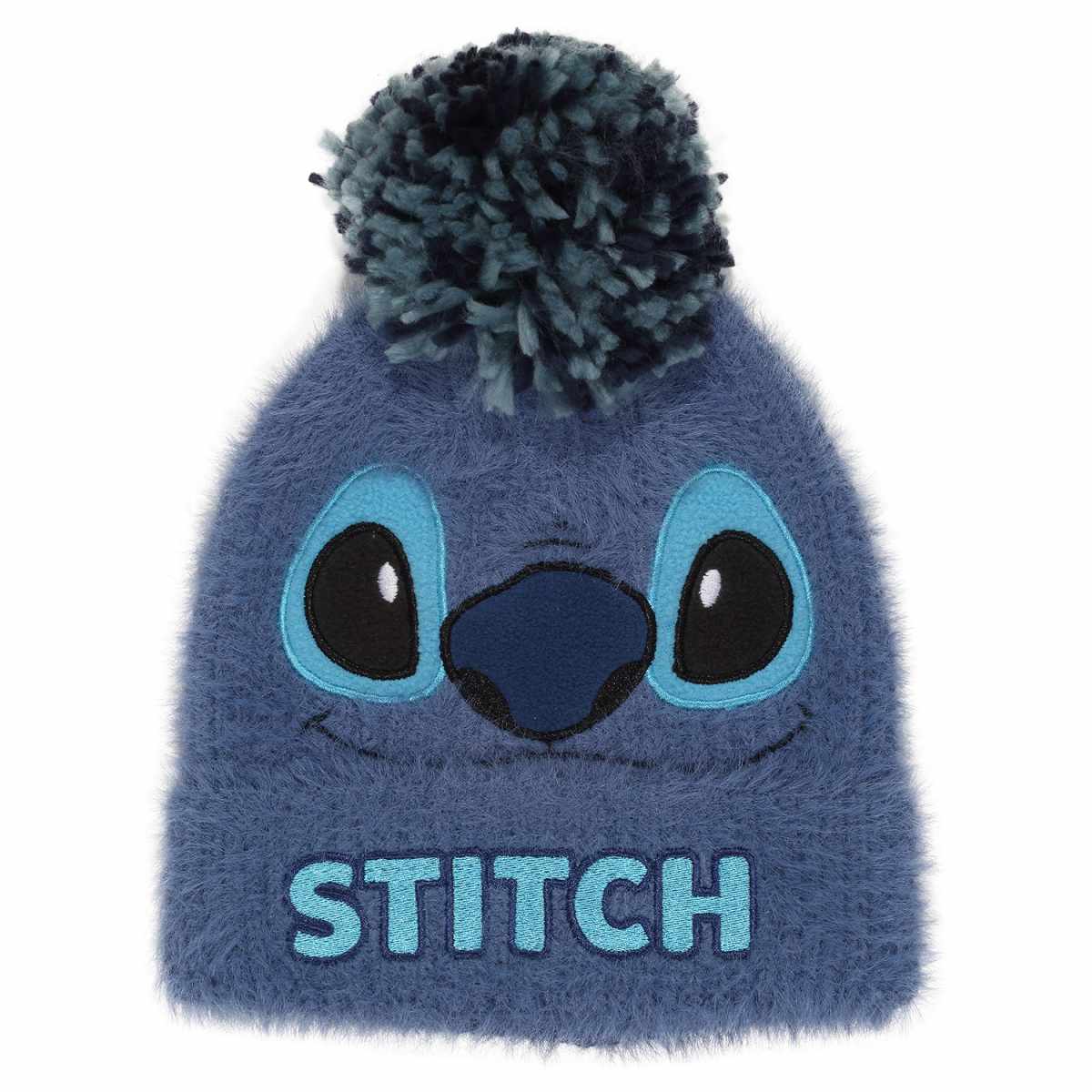 Disney Lilo And Stitch Stitch Fluffy Pom Pom Beanie