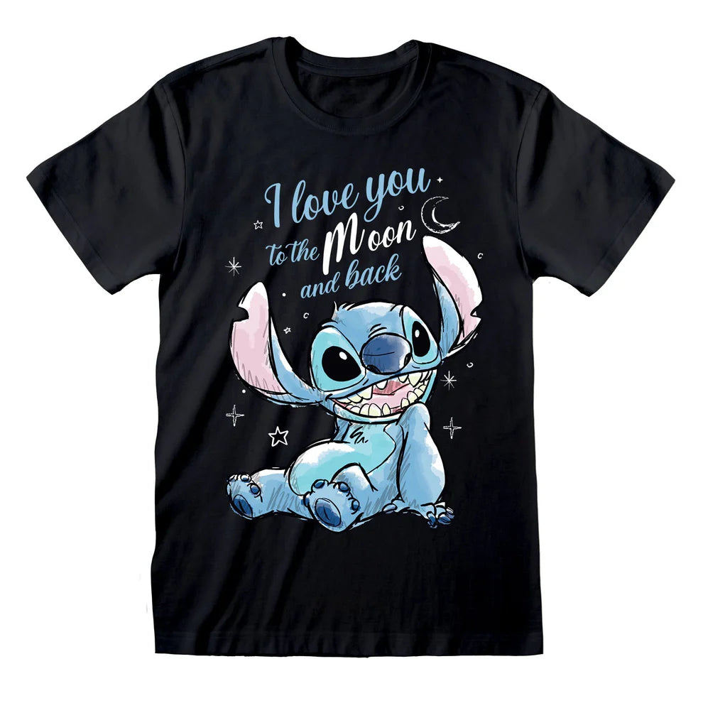 LILO AND STITCH I LOVE YOU TO THE MOON AND BACK T-SHIRT