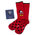 Mickey Pie-Eyed Red Sock and Mickey Blue Lapel Pin Gift Set
