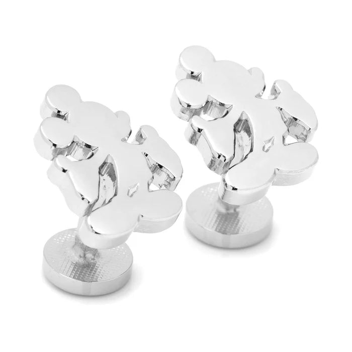 Silver Mickey Mouse Silhouette Cufflinks