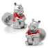 D100 Pooh 3D Enamel Cufflinks