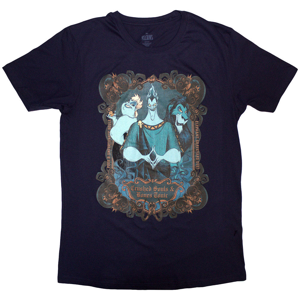 Disney Villains Crushed Souls Navy Blue T-Shirt