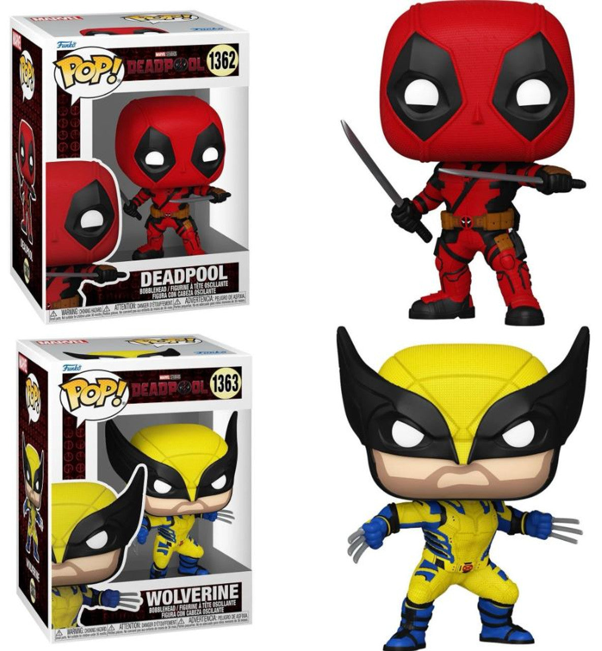 Pop! Complete Set 2 Deadpool 3 Deadpool & Wolverine