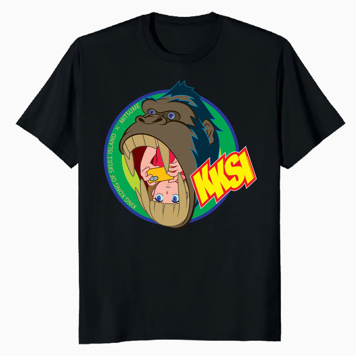 King Kong Skull Island Mitsume Gorilla Pose Anime Classic Official Men's T-Shirt