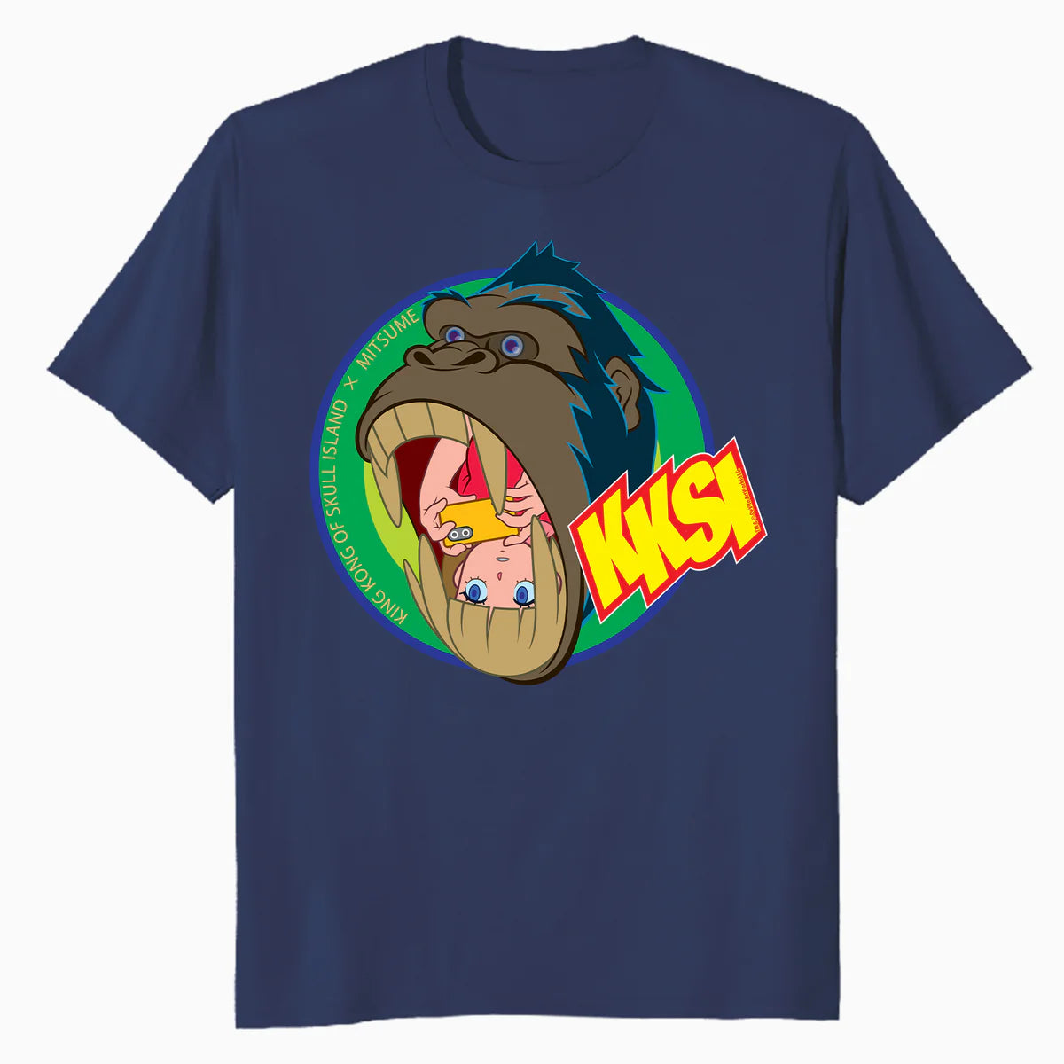 King Kong Skull Island Mitsume Gorilla Pose Anime Classic Official Men's T-Shirt