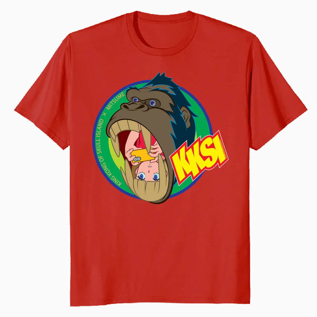 King Kong Skull Island Mitsume Gorilla Pose Anime Classic Official Men's T-Shirt