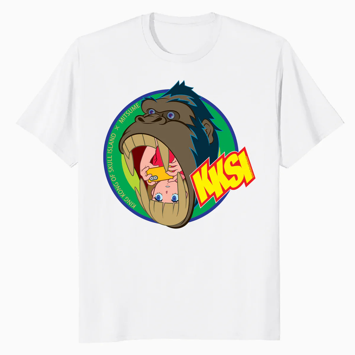 King Kong Skull Island Mitsume Gorilla Pose Anime Classic Official Men's T-Shirt