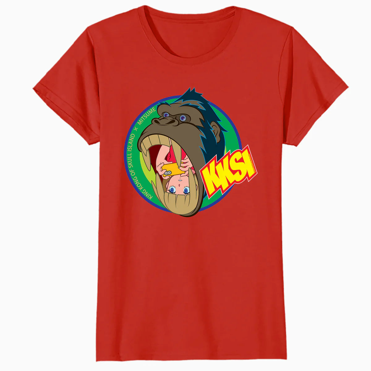 King Kong Skull Island Mitsume Gorilla Pose Anime Classic Official Women's T-Shirt