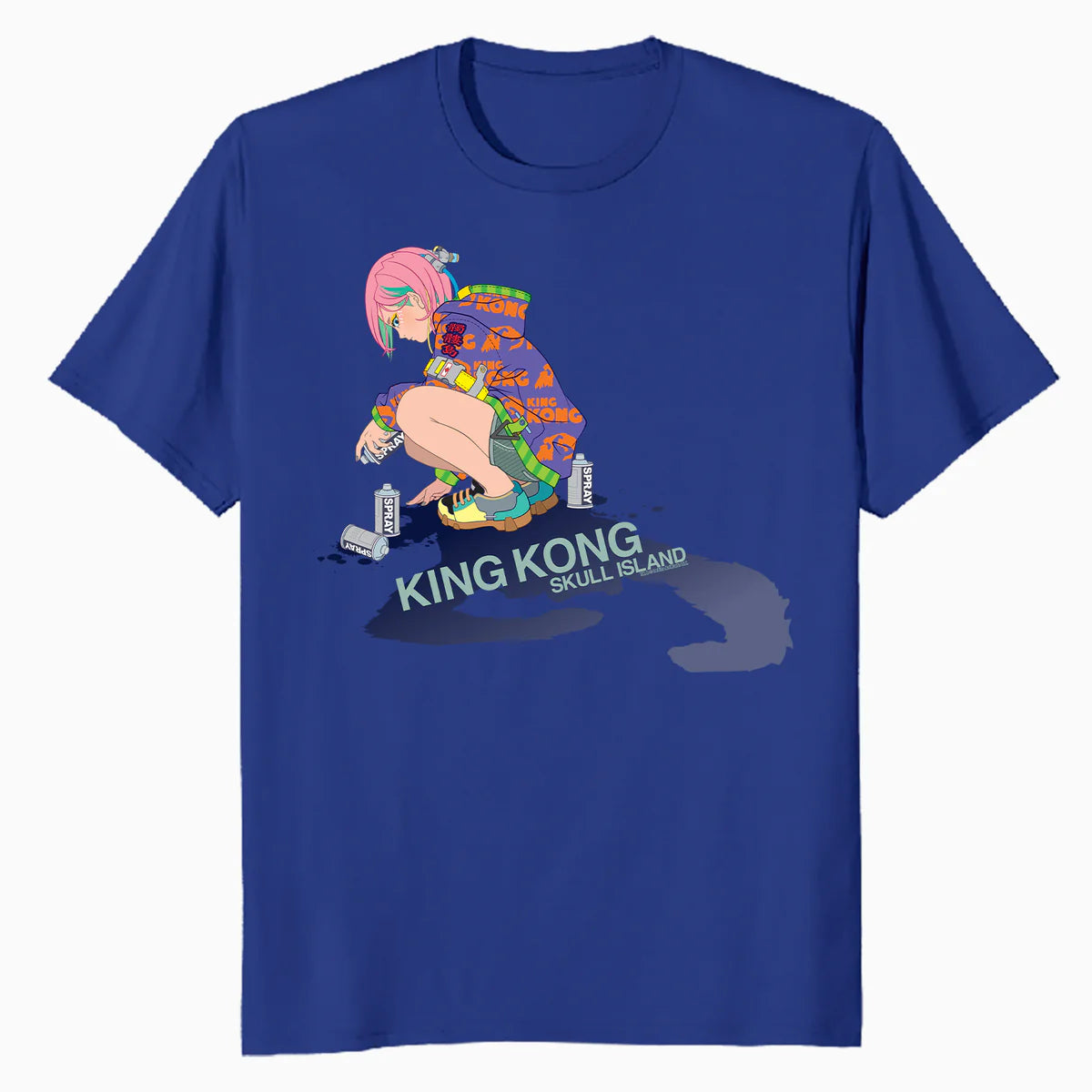 King Kong Skull Island Mitsume Graffiti Spray Anime Classic Official Men's T-Shirt