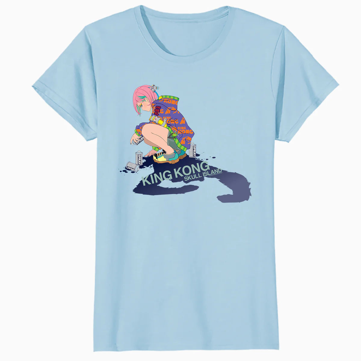 King Kong Skull Island Mitsume Graffiti Spray Anime Classic Official Women's T-Shirt