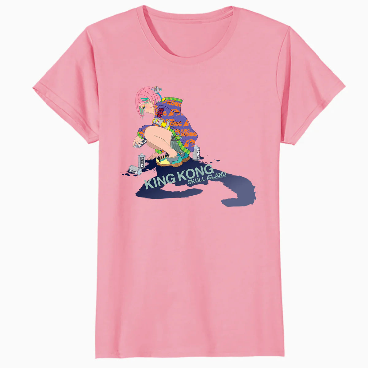 King Kong Skull Island Mitsume Graffiti Spray Anime Classic Official Women's T-Shirt