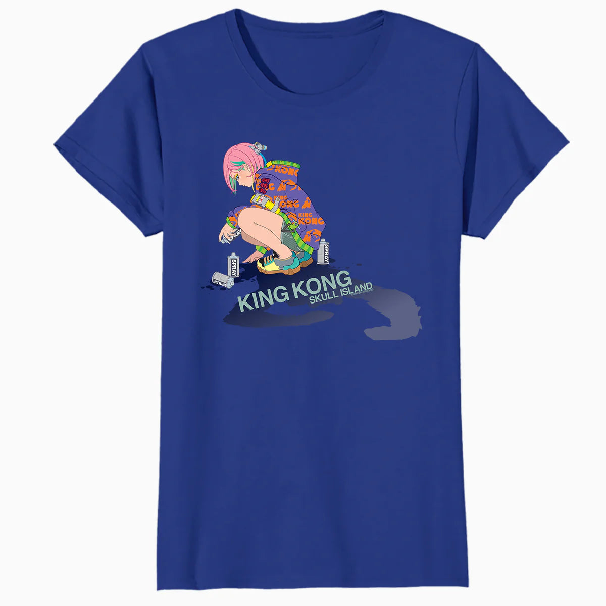 King Kong Skull Island Mitsume Graffiti Spray Anime Classic Official Women's T-Shirt