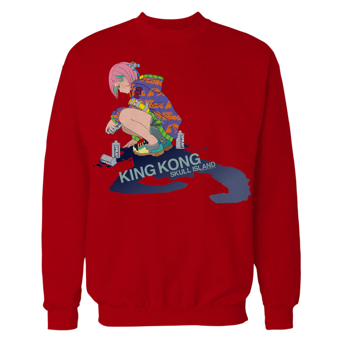 King Kong Skull Island Mitsume Graffiti Spray Anime Classic Official Sweatshirt