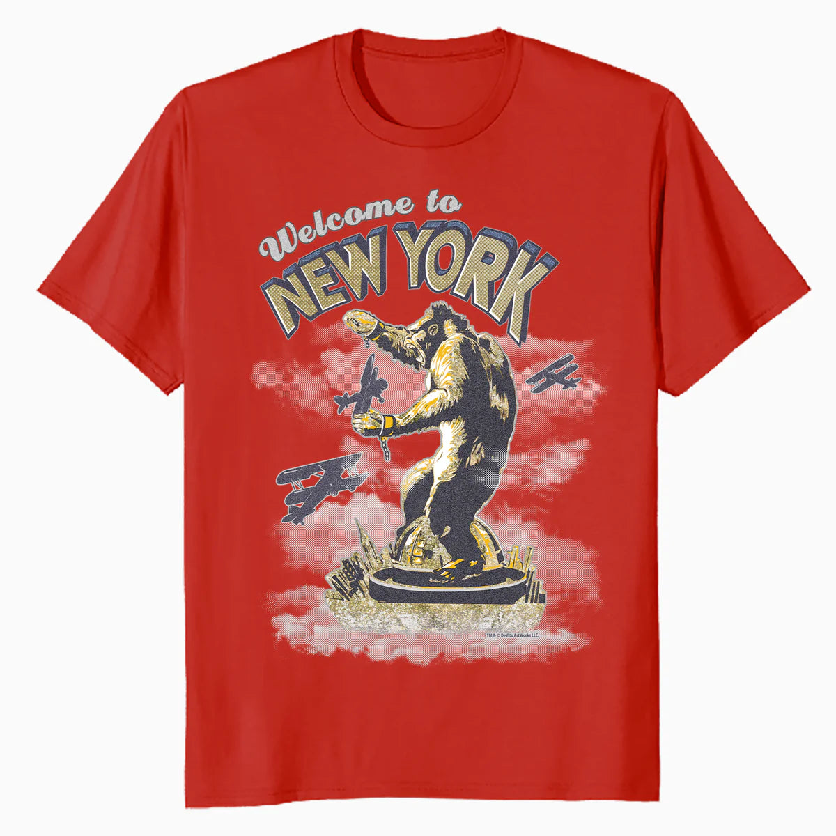 King Kong Skull Island New York NYC Vintage Movie Art Kitsch Official Men's T-Shirt
