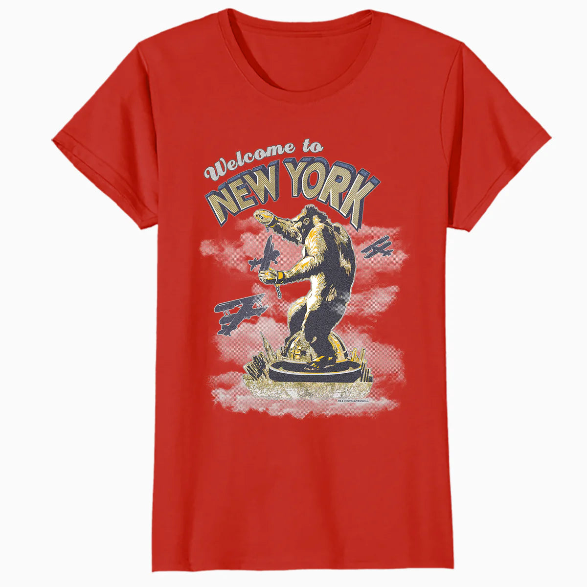 King Kong Skull Island New York NYC Vintage Movie Art Kitsch Official Women's T-Shirt