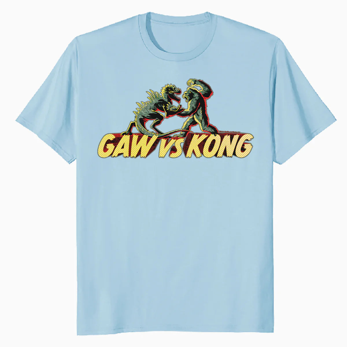King Kong Skull Island Vs Gaw MonsterVerse Mash Stencil Geek Official Men's T-Shirt