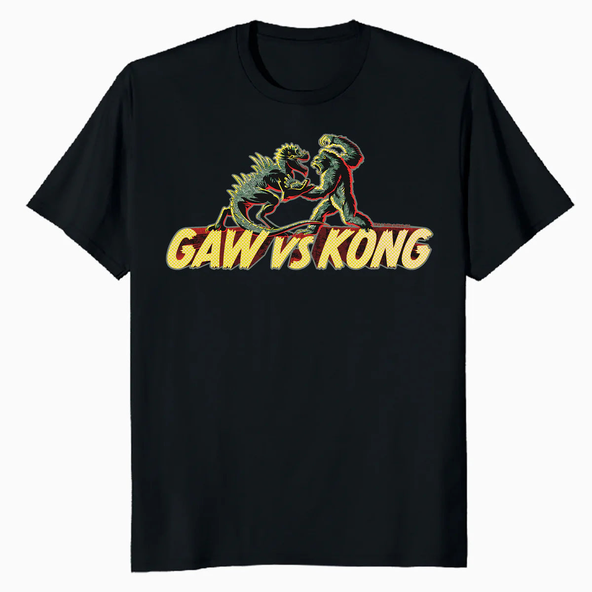 King Kong Skull Island Vs Gaw MonsterVerse Mash Stencil Geek Official Men's T-Shirt