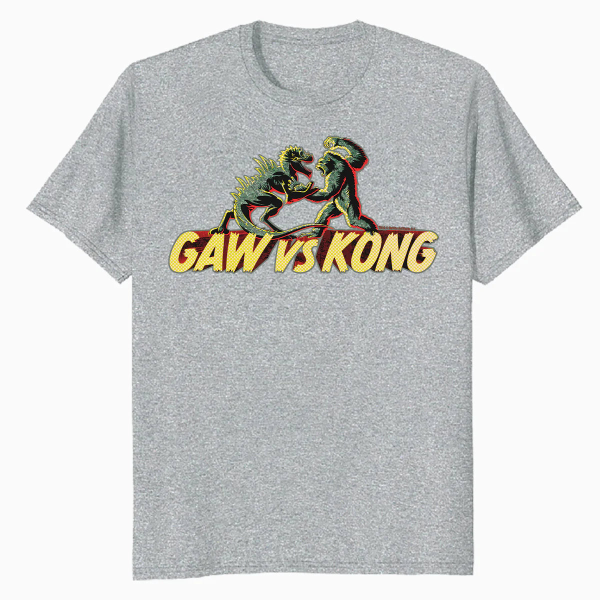 King Kong Skull Island Vs Gaw MonsterVerse Mash Stencil Geek Official Men's T-Shirt