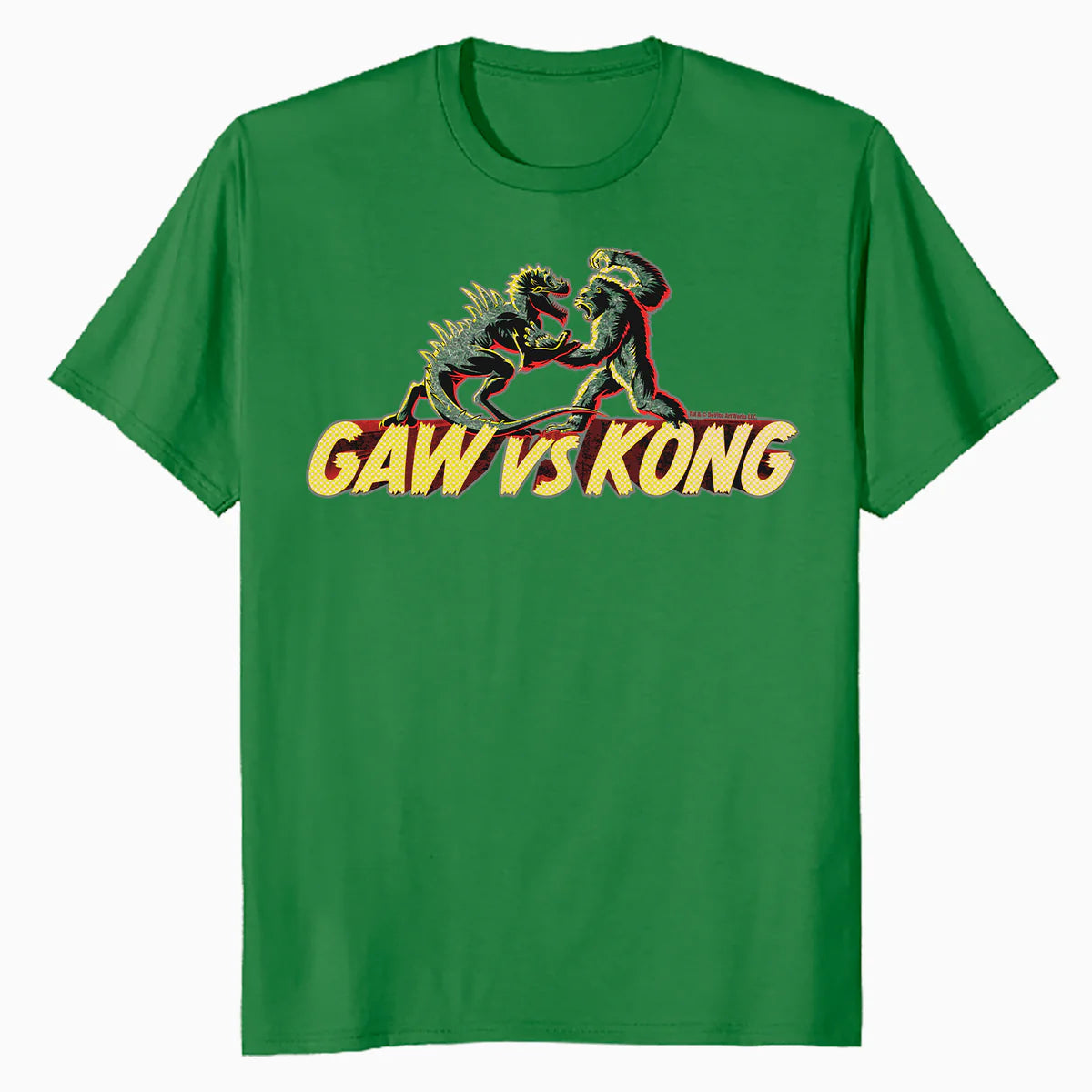 King Kong Skull Island Vs Gaw MonsterVerse Mash Stencil Geek Official Men's T-Shirt