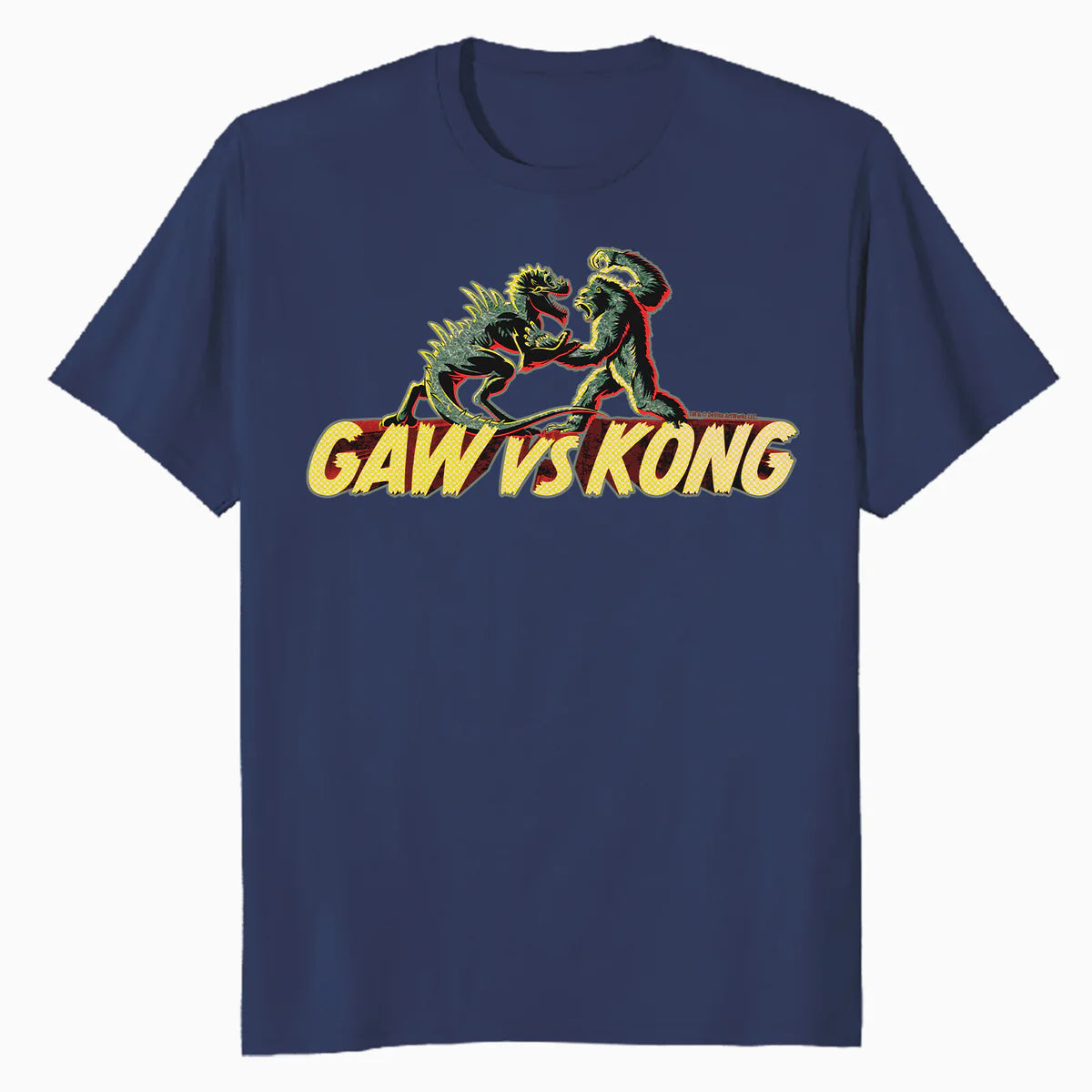King Kong Skull Island Vs Gaw MonsterVerse Mash Stencil Geek Official Men's T-Shirt