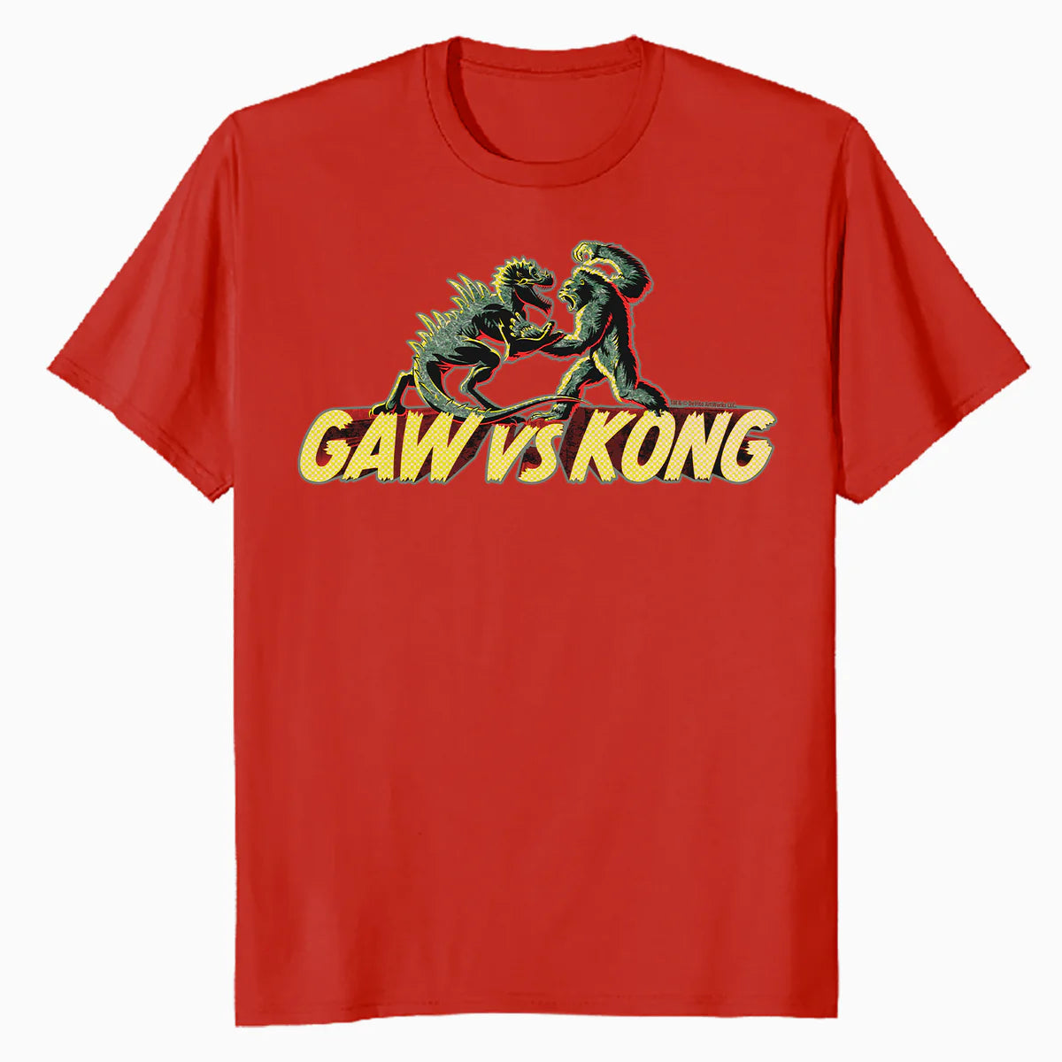 King Kong Skull Island Vs Gaw MonsterVerse Mash Stencil Geek Official Men's T-Shirt
