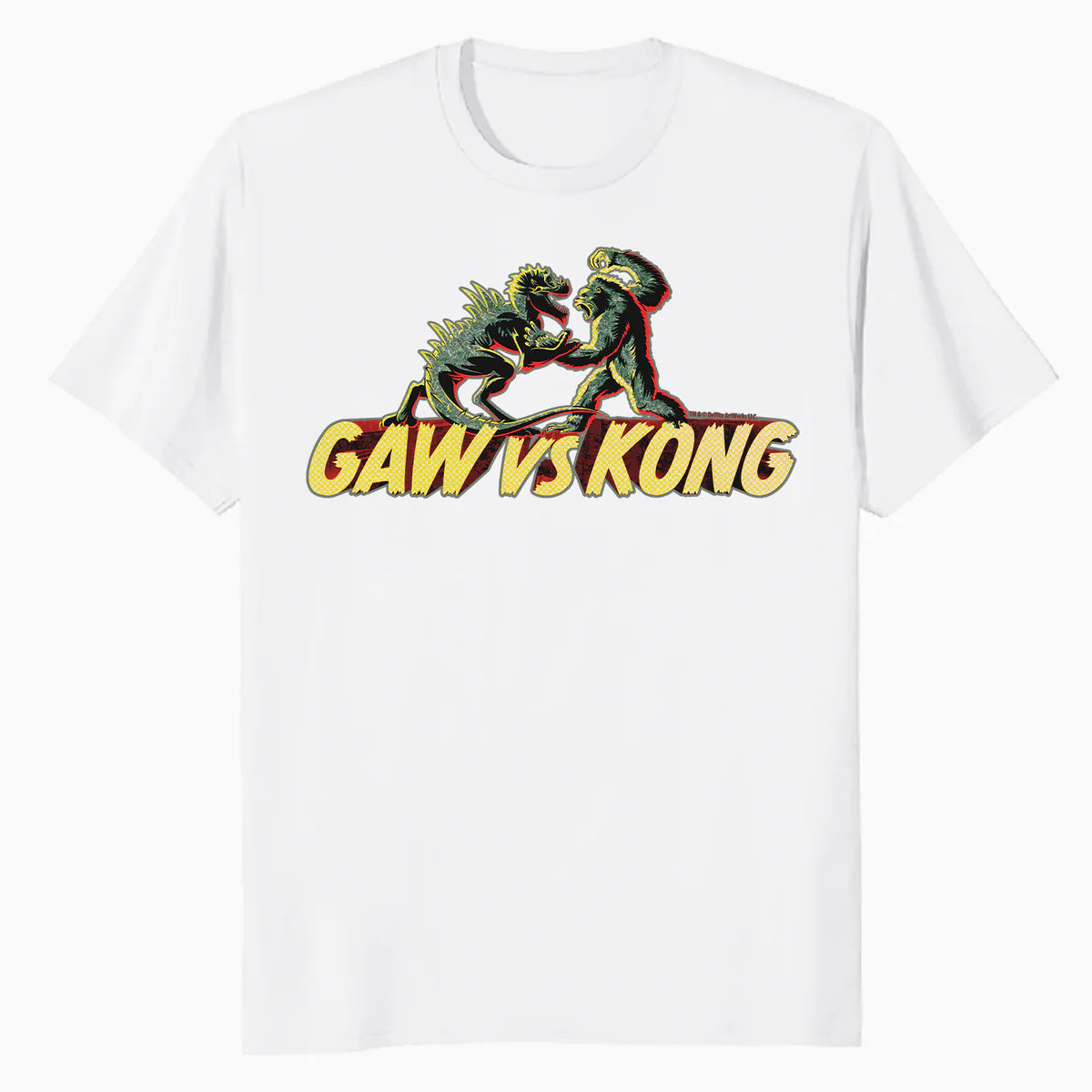 King Kong Skull Island Vs Gaw MonsterVerse Mash Stencil Geek Official Men's T-Shirt
