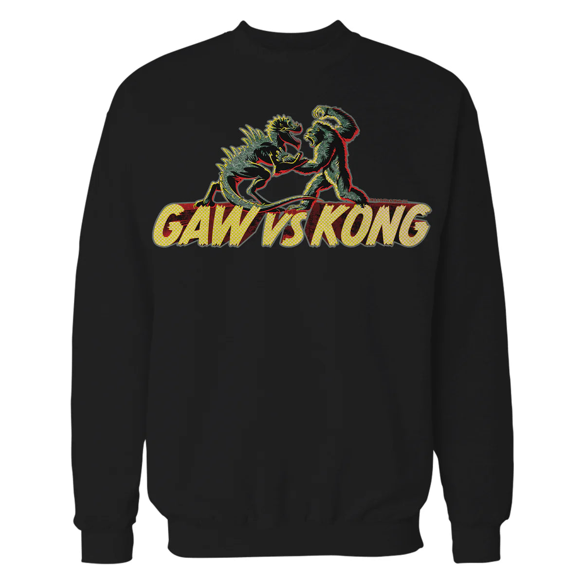 King Kong Skull Island Vs Gaw MonsterVerse Mash Stencil Geek Official Sweatshirt