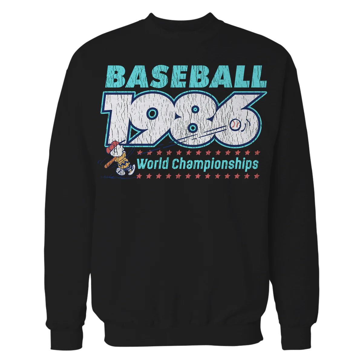Peanuts Charlie Brown Baseball Team Epic 86 Sports Hero Game Retro Official Sweatshirt