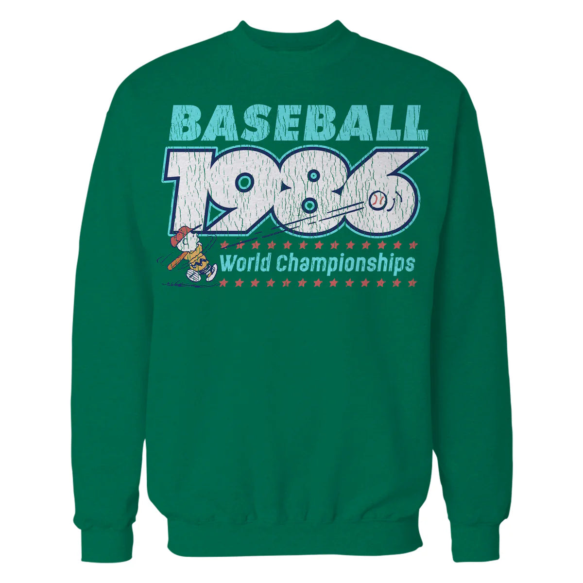 Peanuts Charlie Brown Baseball Team Epic 86 Sports Hero Game Retro Official Sweatshirt