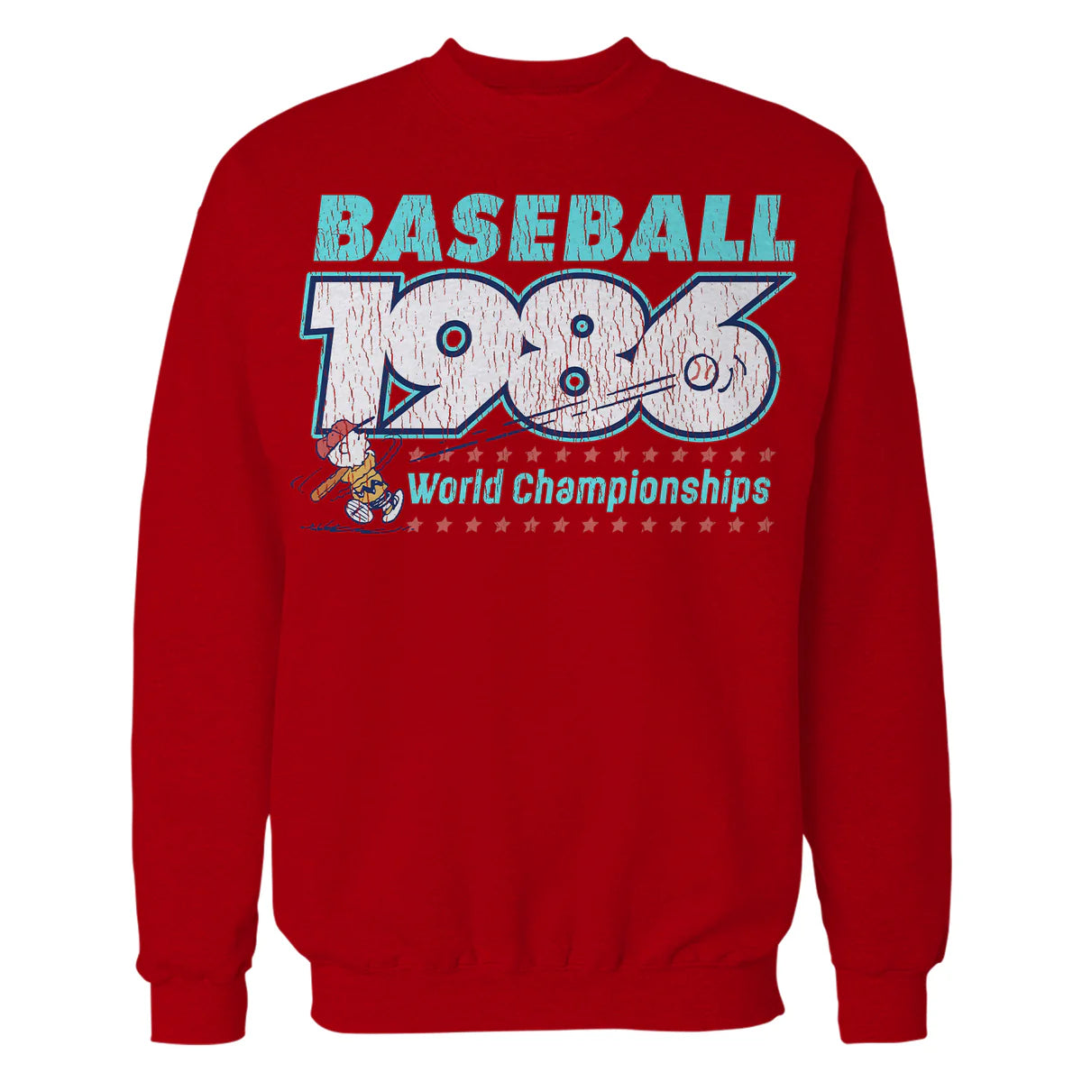Peanuts Charlie Brown Baseball Team Epic 86 Sports Hero Game Retro Official Sweatshirt