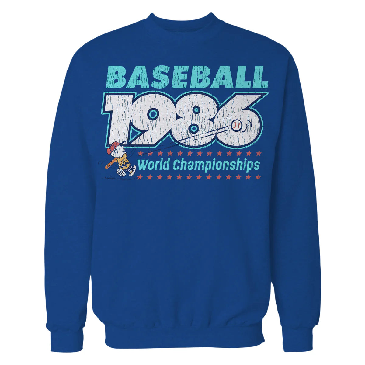 Peanuts Charlie Brown Baseball Team Epic 86 Sports Hero Game Retro Official Sweatshirt