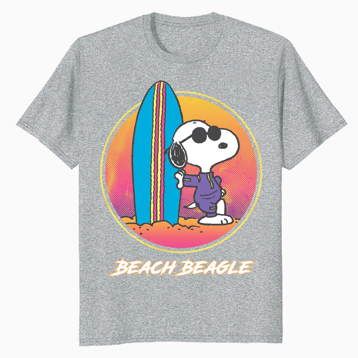 Peanuts Snoopy Aloha Disco Beach Summer Fun Surf Sports Miami Retro Official Men's T-Shirt