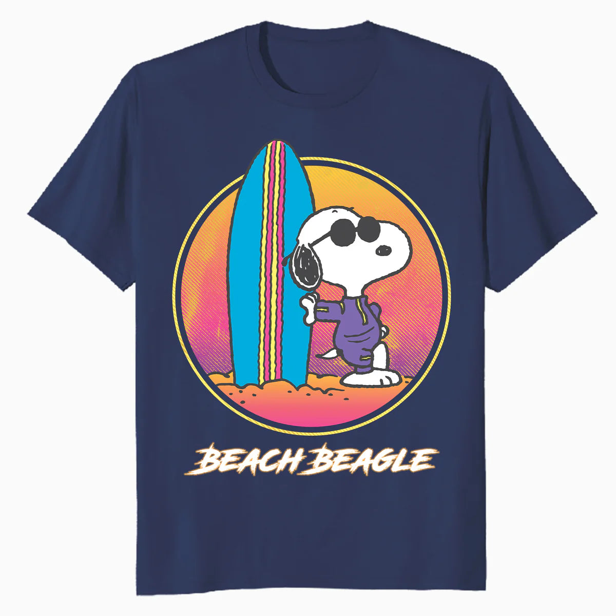 Peanuts Snoopy Aloha Disco Beach Summer Fun Surf Sports Miami Retro Official Men's T-Shirt