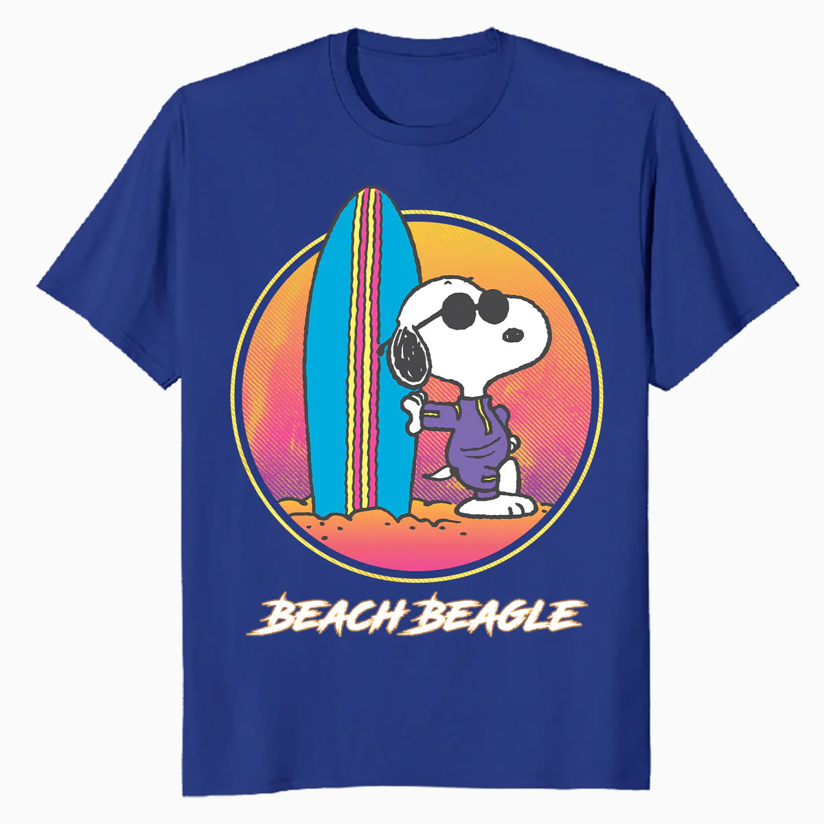 Peanuts Snoopy Aloha Disco Beach Summer Fun Surf Sports Miami Retro Official Men's T-Shirt