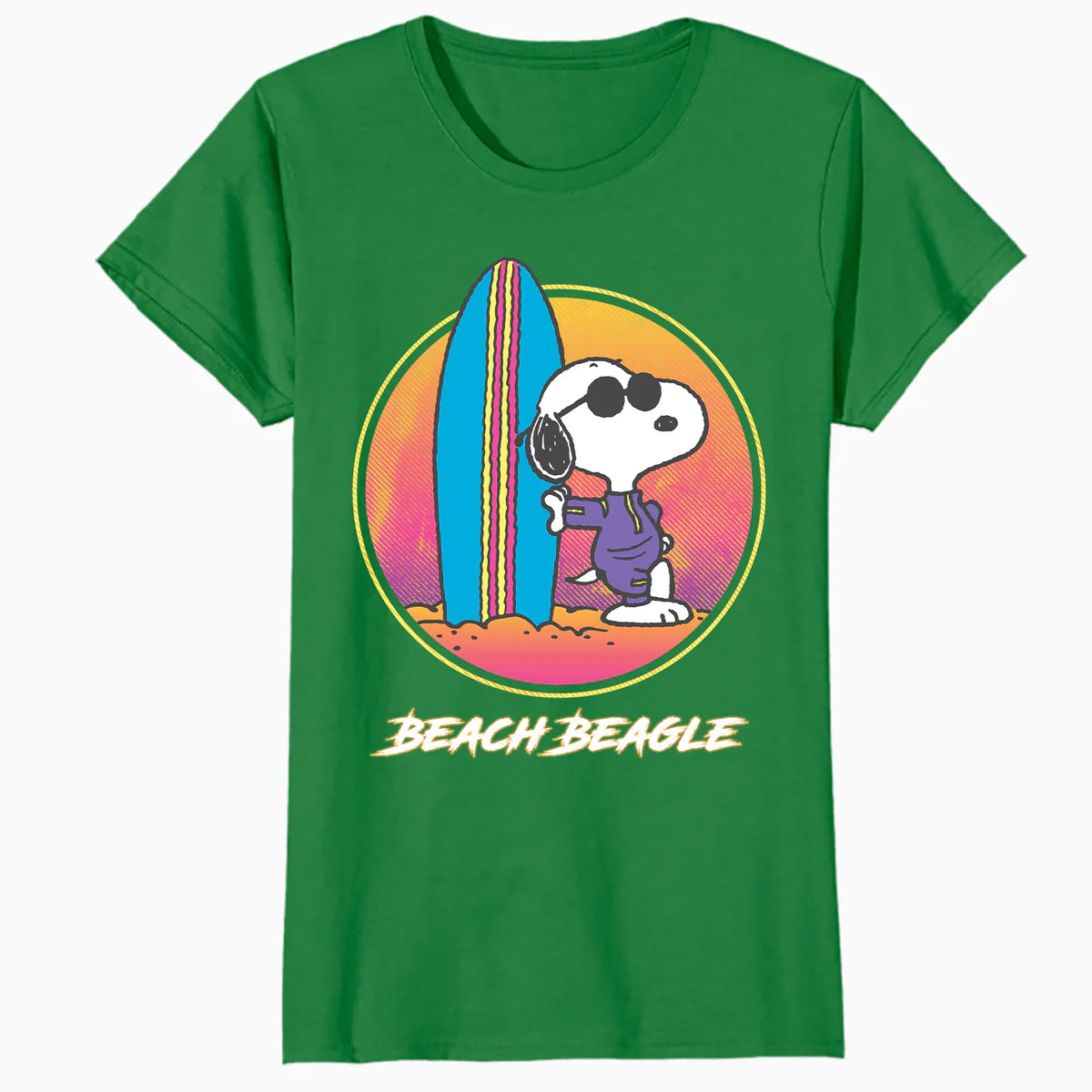 Peanuts Snoopy Aloha Disco Beach Summer Fun Surf Sports Miami Retro Official Women's T-Shirt