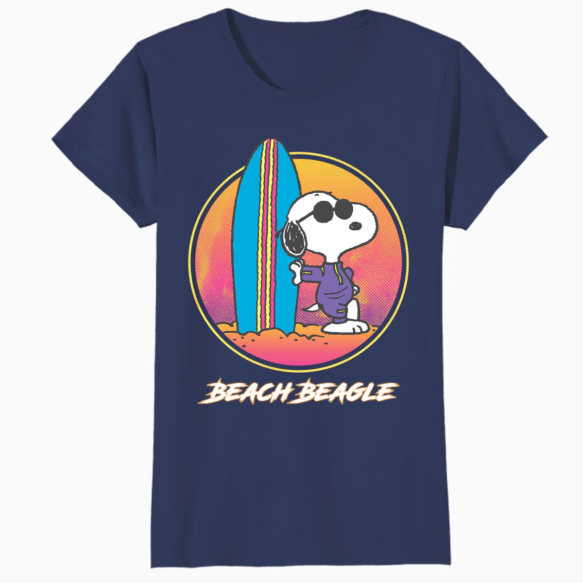 Peanuts Snoopy Aloha Disco Beach Summer Fun Surf Sports Miami Retro Official Women's T-Shirt