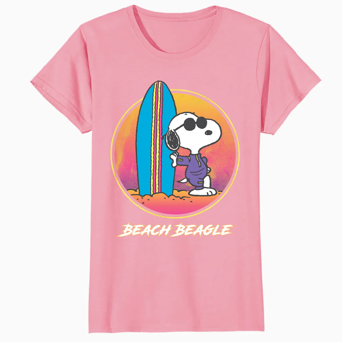 Peanuts Snoopy Aloha Disco Beach Summer Fun Surf Sports Miami Retro Official Women's T-Shirt