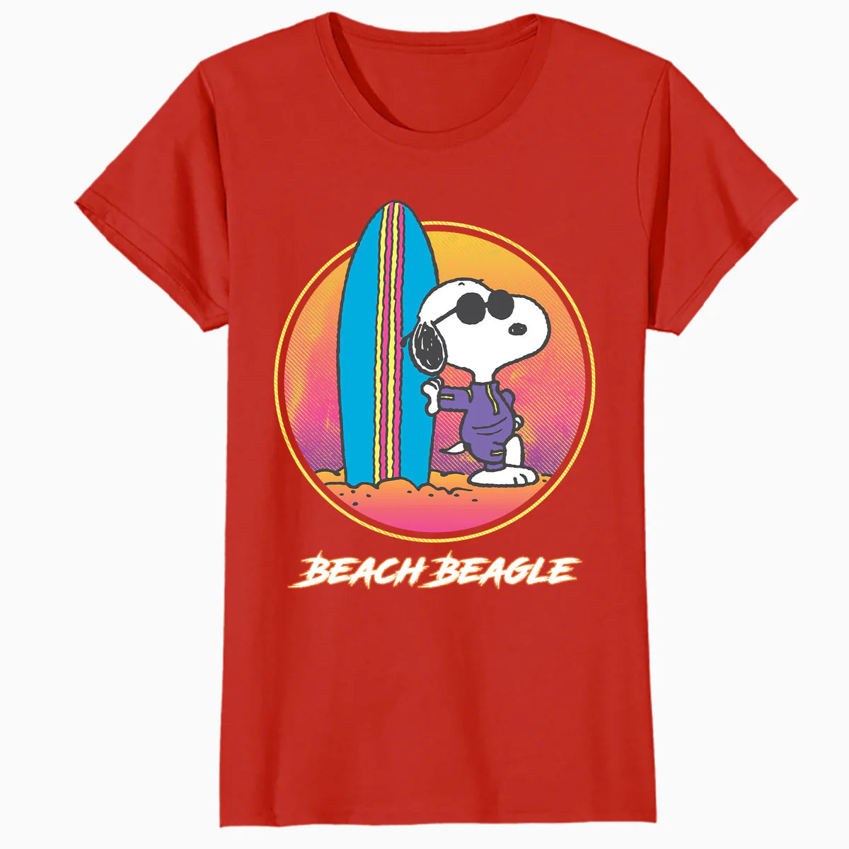 Peanuts Snoopy Aloha Disco Beach Summer Fun Surf Sports Miami Retro Official Women's T-Shirt