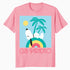 Peanuts Snoopy Art Deco Club Paradiso Summer Palm Beach Fun Retro Official Men's T-Shirt