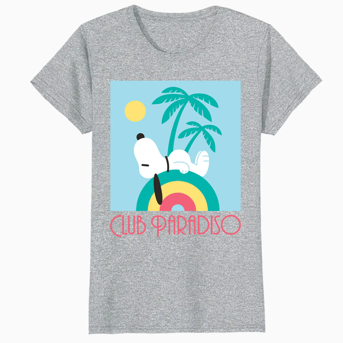 Peanuts Snoopy Art Deco Club Paradiso Summer Palm Beach Fun Retro Official Women's T-Shirt