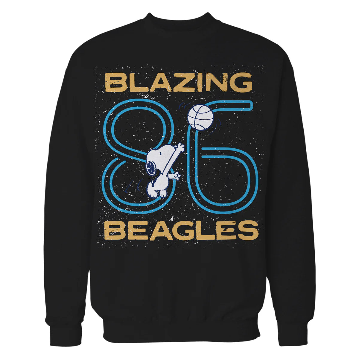 Peanuts Snoopy Basketball Blazing Beagles Team 86 Sport Winner Retro Official Sweatshirt