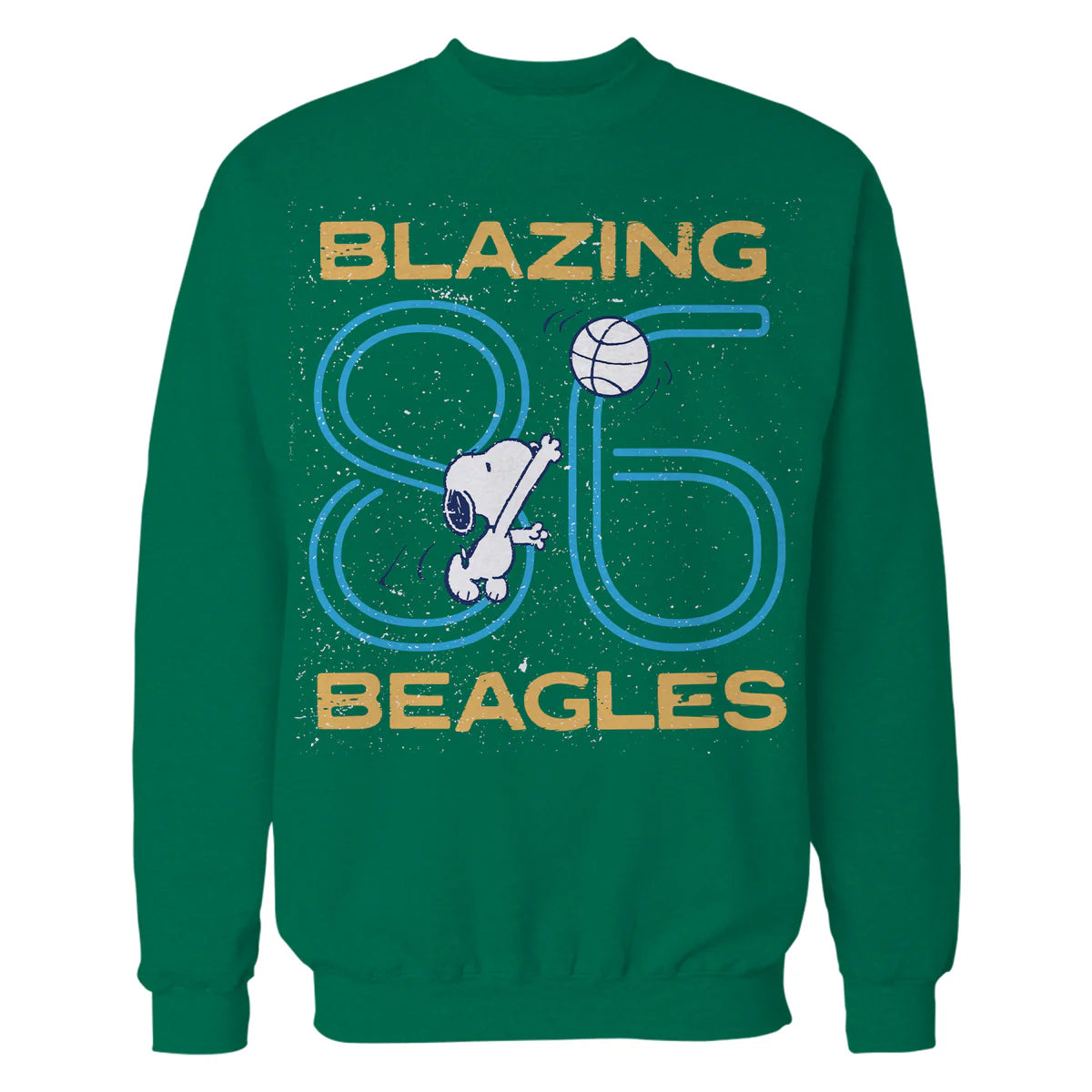 Peanuts Snoopy Basketball Blazing Beagles Team 86 Sport Winner Retro Official Sweatshirt