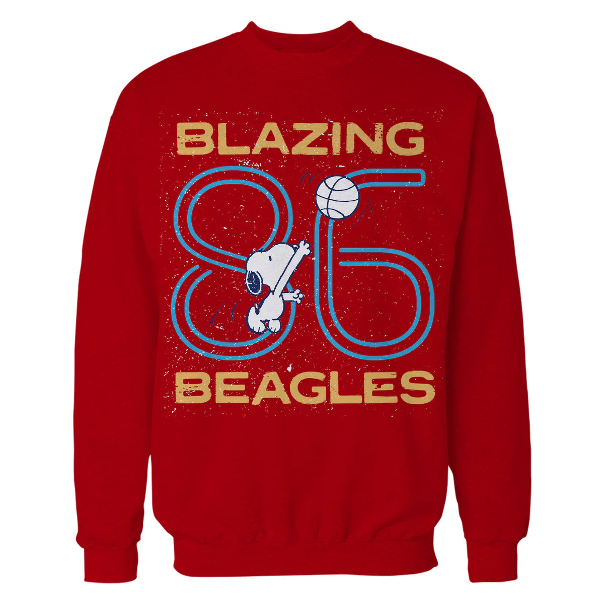 Peanuts Snoopy Basketball Blazing Beagles Team 86 Sport Winner Retro Official Sweatshirt