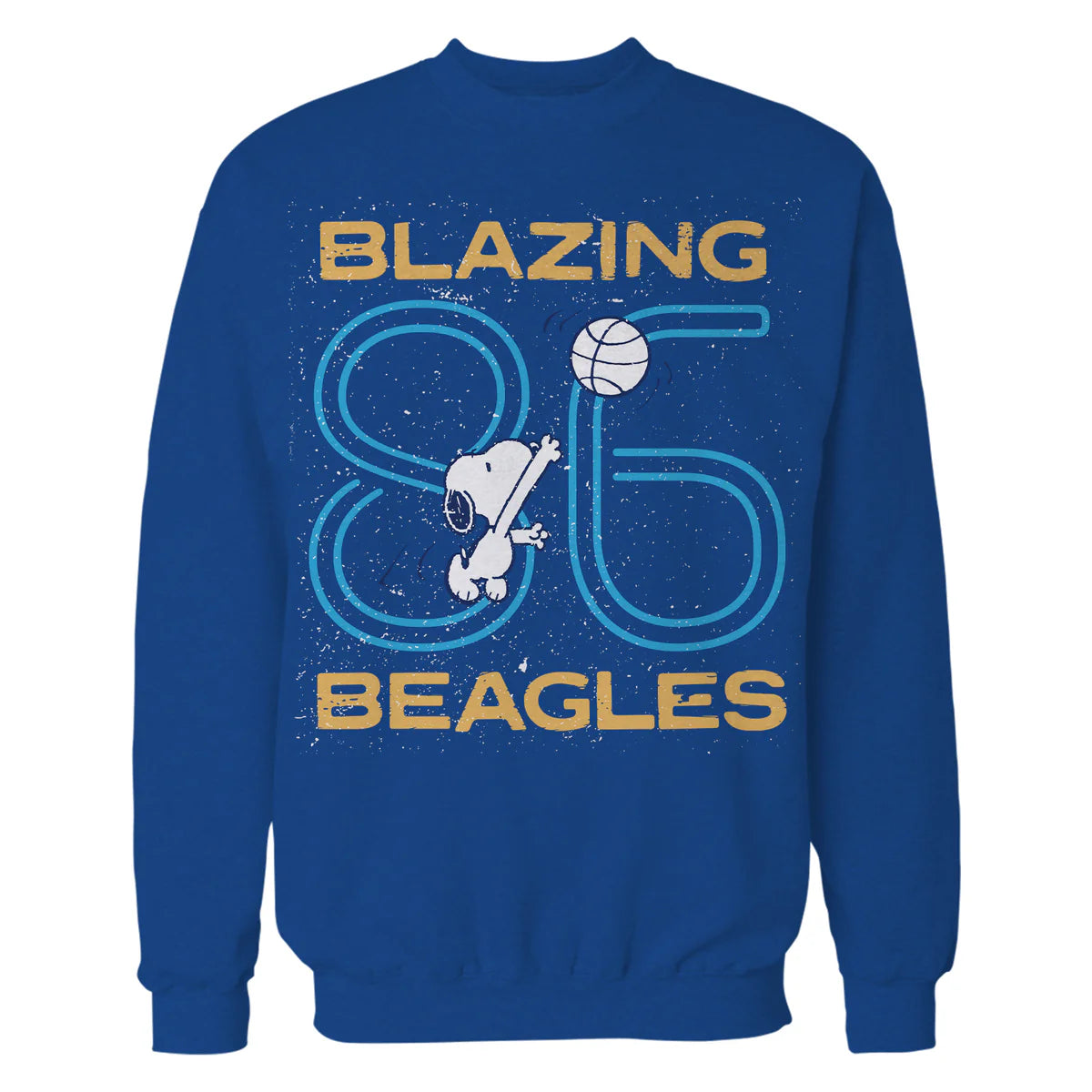 Peanuts Snoopy Basketball Blazing Beagles Team 86 Sport Winner Retro Official Sweatshirt