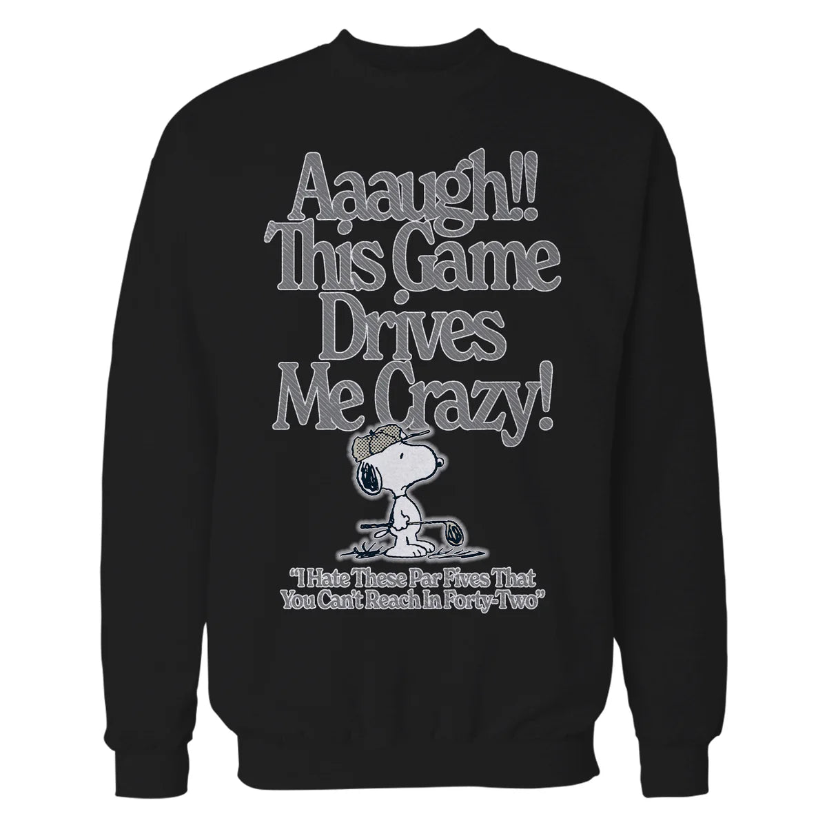 Peanuts Snoopy Golf Game Crazy Hard Fun Sports Summer 50s Vintage Official Sweatshirt