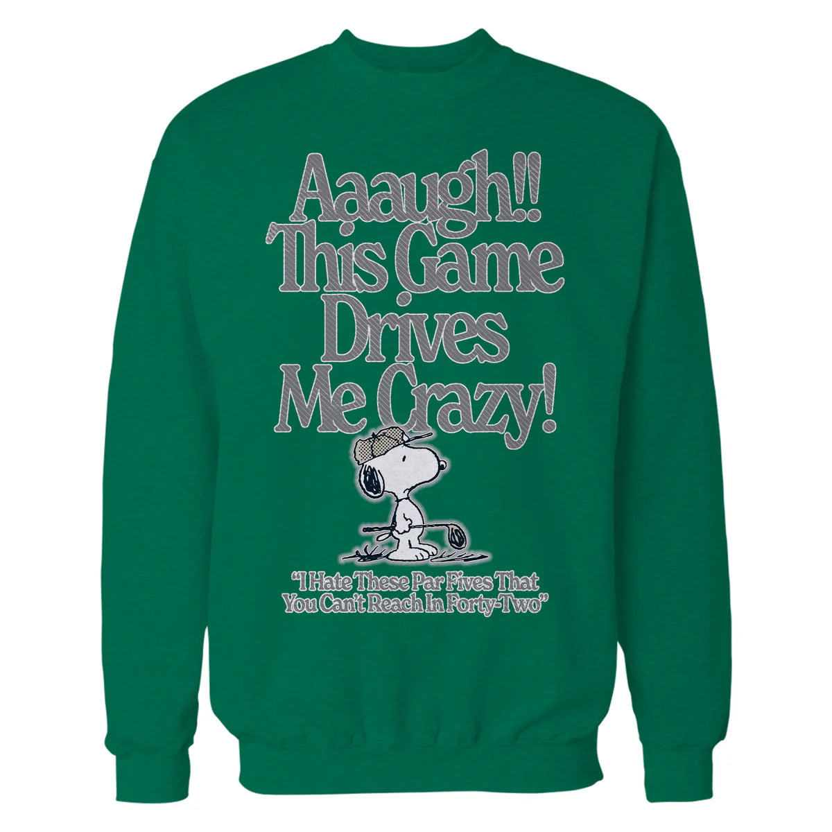 Peanuts Snoopy Golf Game Crazy Hard Fun Sports Summer 50s Vintage Official Sweatshirt