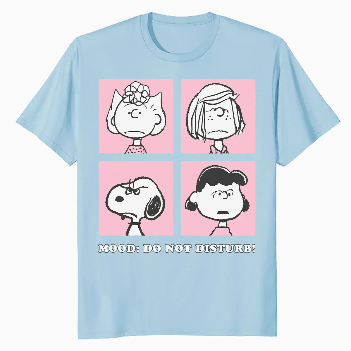 Peanuts Snoopy Sally Lucy Peppermint Annoyed Bad Mood Gang Cartoon Official Men's T-Shirt