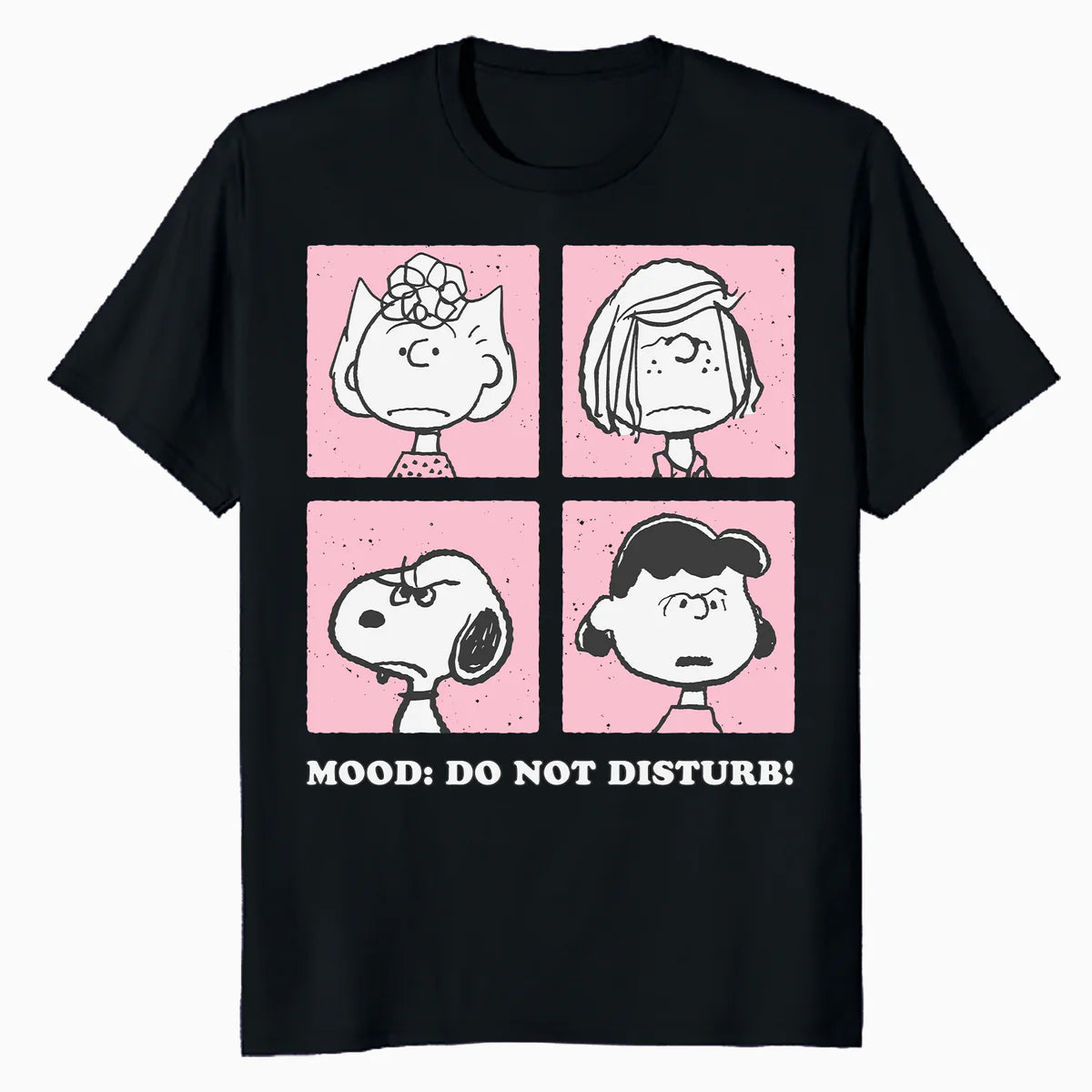 Peanuts Snoopy Sally Lucy Peppermint Annoyed Bad Mood Gang Cartoon Official Men's T-Shirt