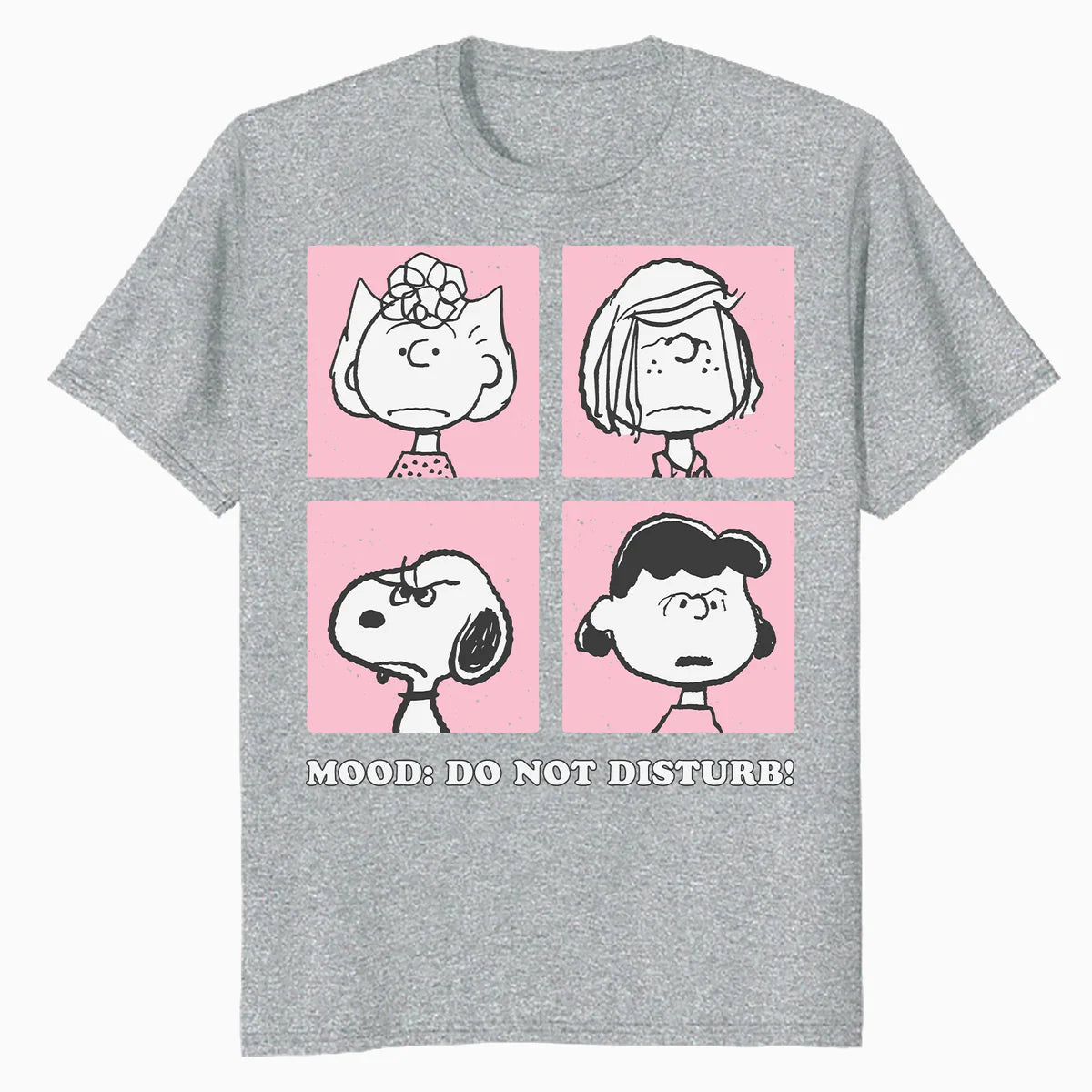 Peanuts Snoopy Sally Lucy Peppermint Annoyed Bad Mood Gang Cartoon Official Men's T-Shirt